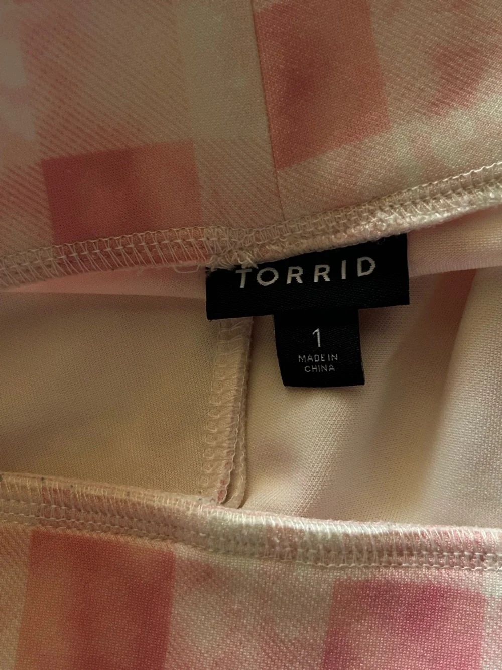 torrid Size 1X Pink & White Gingham Skater Skirt with Matching Crop Top